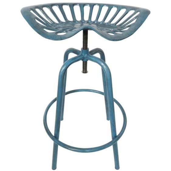 Tabouret de bar Tractor - Esschert Design - Bleu - Métal et fonte