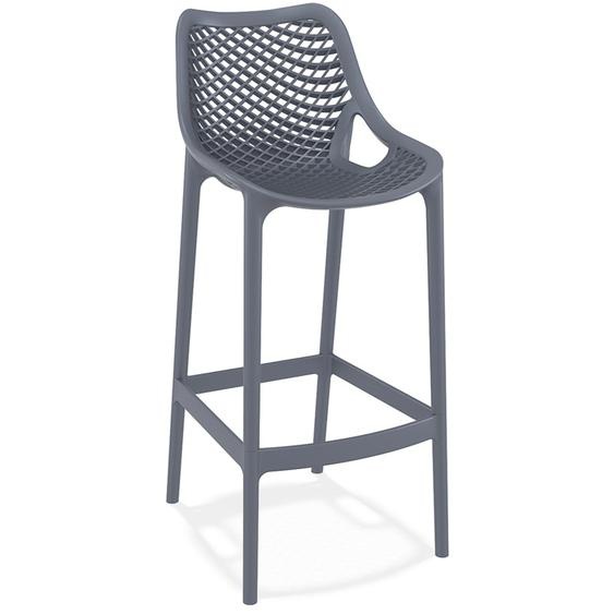 Tabouret de jardin BROZER gris foncé en matière plastique