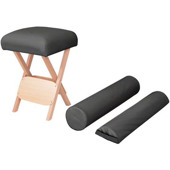 Tabouret de massage pliant siège 12 cm dépaisseur 2 traversins