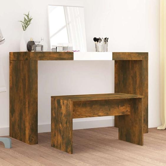 Tabouret de toilette Chêne fumé 70x35x45 cm Bois dingénierie