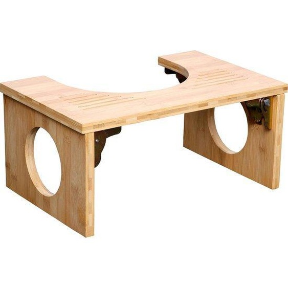 Tabouret de toilettes pliable en bambou, antidérapant et  - favorise le transit intestinal