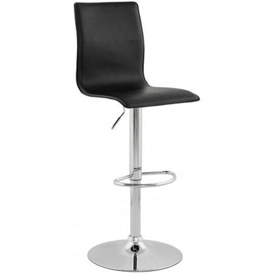 Tabouret design en simili cuir - Amber - Noir