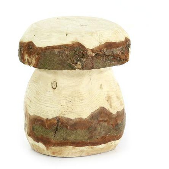 Tabouret en bois champignon rustique Ø 35 cm