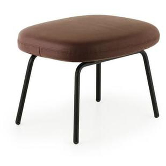 Tabouret Era avec structure en acier - acier noir/ Tango cuir 41599