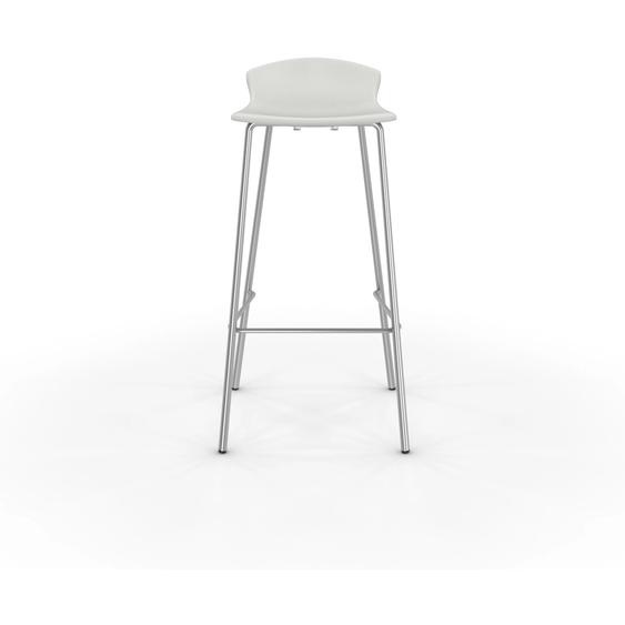 Tabouret haut de restauration Fingal -Assise polypropylène Blanc