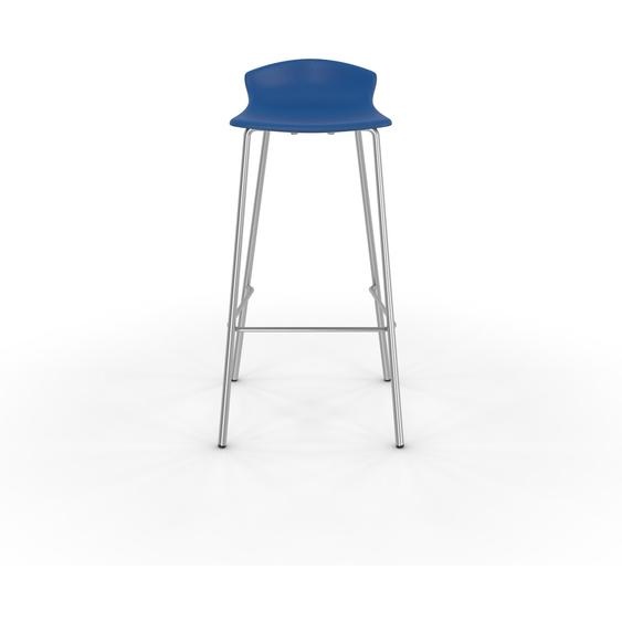 Tabouret haut de restauration Fingal -Assise polypropylène Bleu