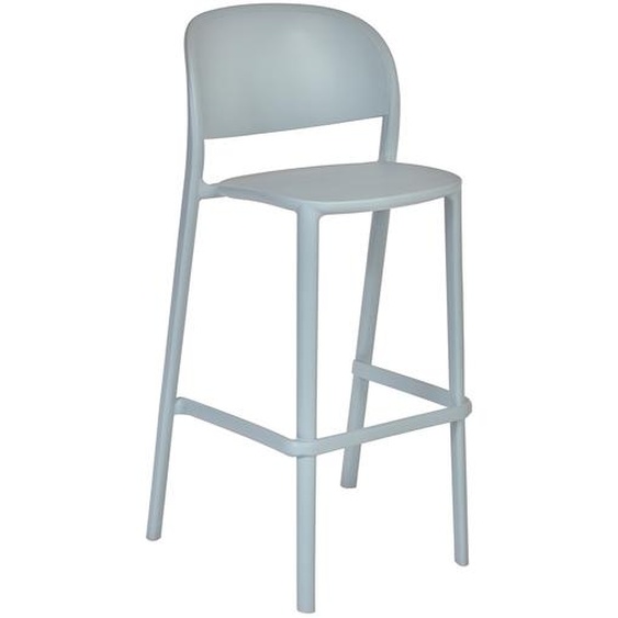 Tabouret haut dextérieur Lucia en polypropylène recyclable - Bleu