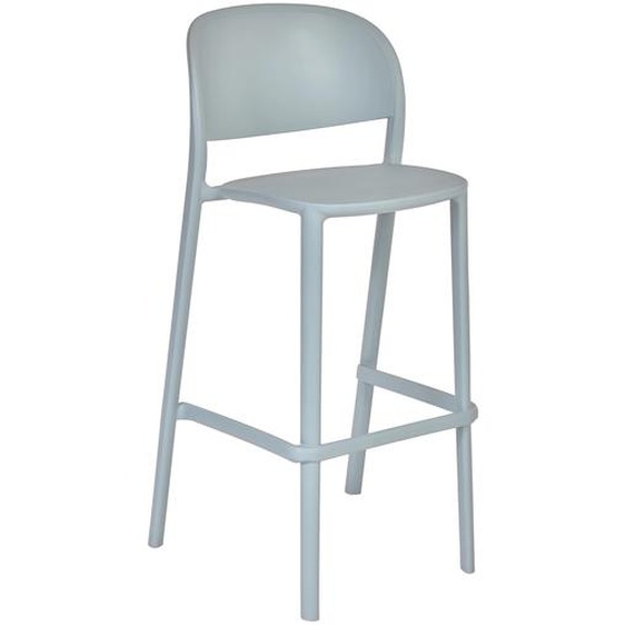 Tabouret haut dextérieur Lucia en polypropylène recyclable - Gris