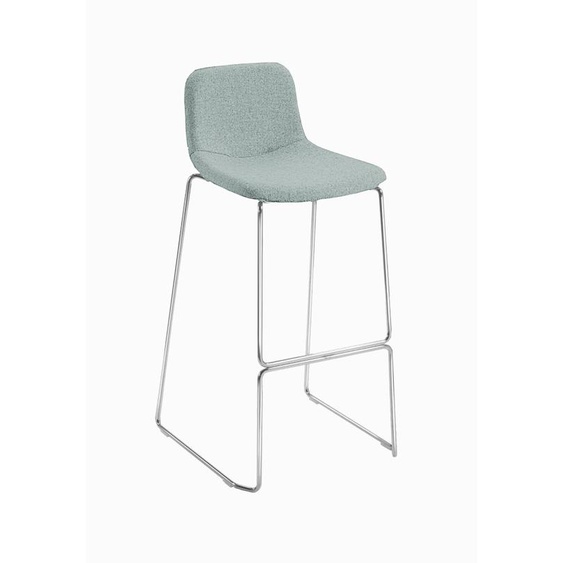 Tabouret haut Tosca - Gris chiné, piétement chromé
