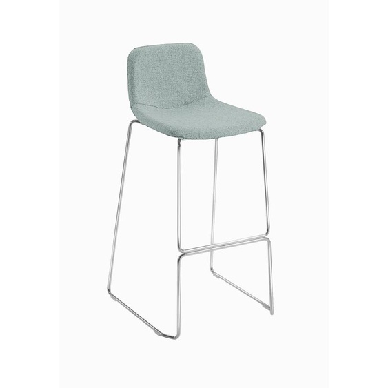Tabouret haut Tosca - Gris chiné, piétement chromé