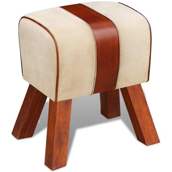 Tabouret Livre Marron Cuir