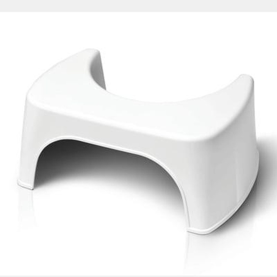 Tabouret physiologique de toilette WELLCARE en plastique blanc