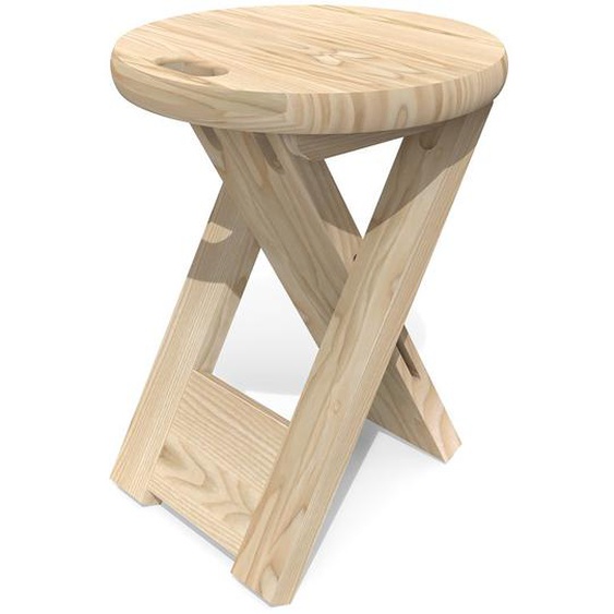 Tabouret pliable en bois vintage