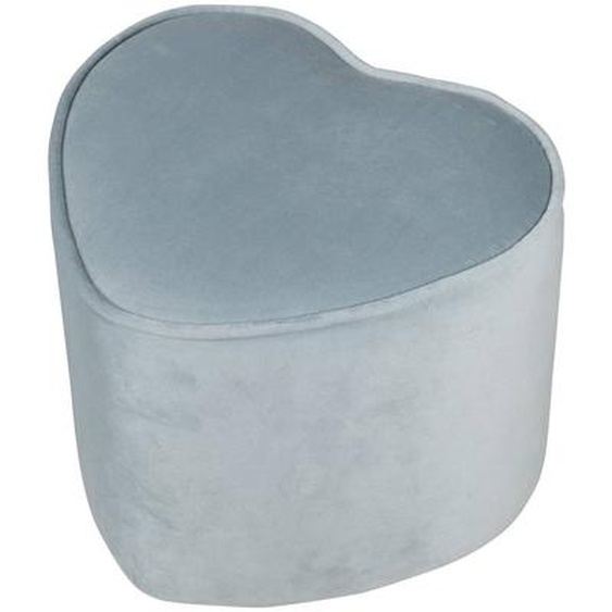 Tabouret Pouf Cœur En Velours Et Bois Lil Sofa Bleu Clair