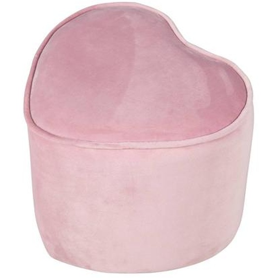Tabouret Pouf Cœur En Velours Et Bois Lil Sofa Rose Pastel