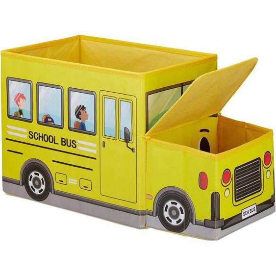 Tabouret pouf coffre boîte a Jouets pouf enfant pliable jaune