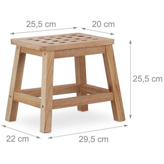 Tabouret repose pied en bois support pour pot de fleurs et plantes en noyer