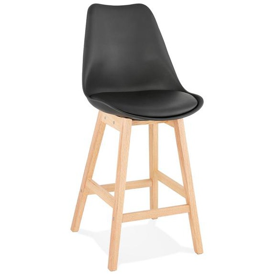 Tabouret snack mi-hauteur CAMILA MINI noir style scandinave