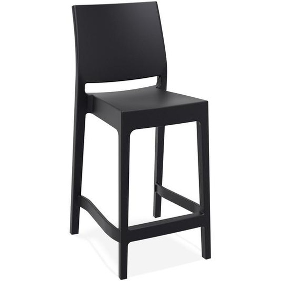 Tabouret snack mi-hauteur CLARA MINI noir empilable