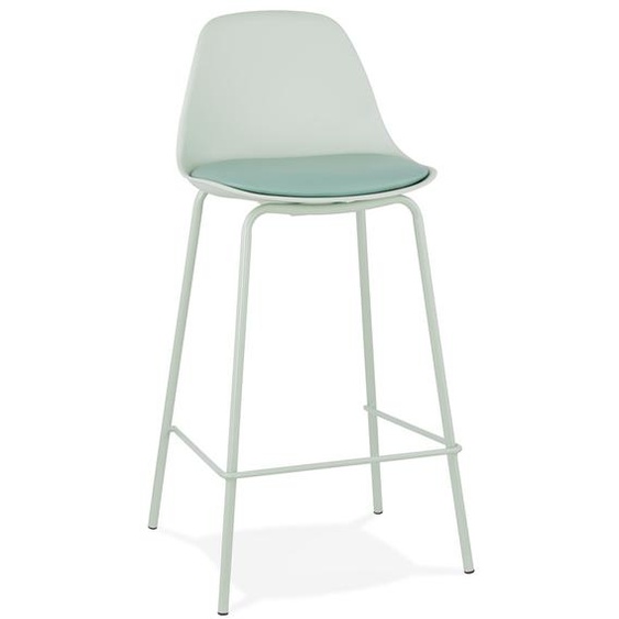 Tabouret snack mi-hauteur COOKIE MINI vert clair style industriel
