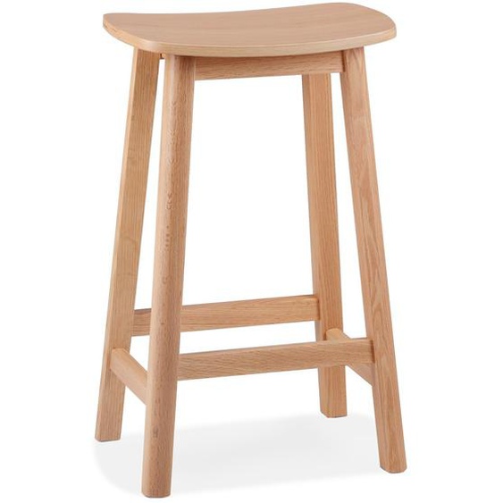 Tabouret snack mi-hauteur DUMAS MINI en bois finition naturelle