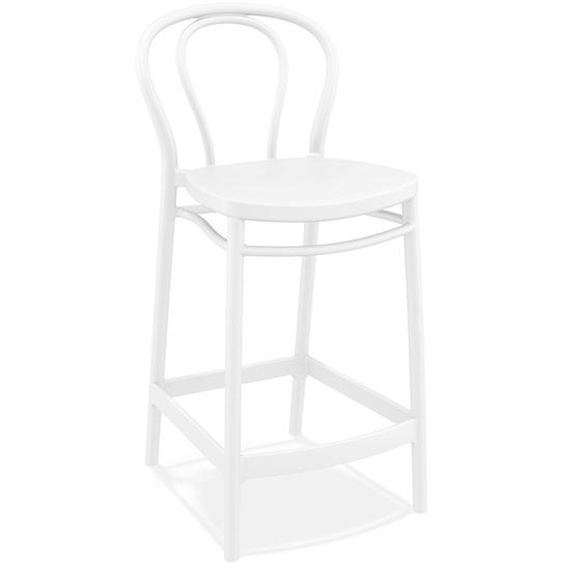 Tabouret snack mi-hauteur FERDINAND MINI intérieur / extérieur blanc
