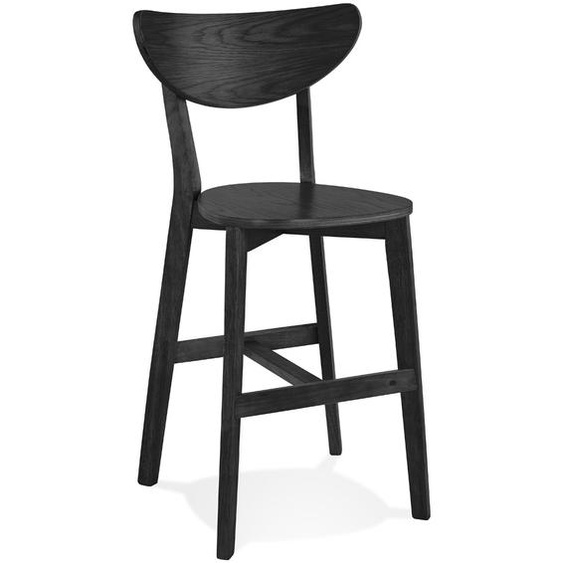 Tabouret snack mi-hauteur LEONARDO MINI en bois noir - Commande par 2 pièces / Prix pour 1 pièce