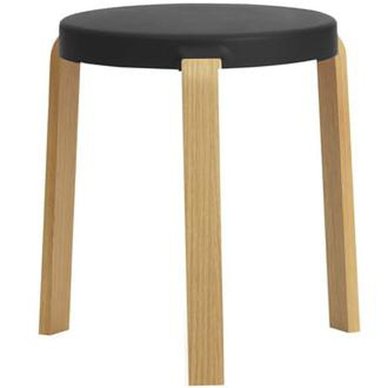 Tabouret Tap - noir - Chêne