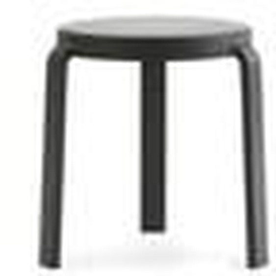 Tabouret Tap - noir - chêne noir