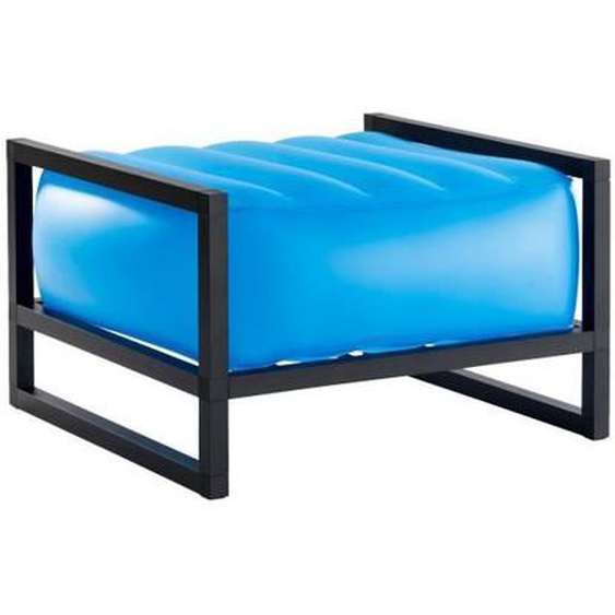 Tabouret - YOMI - POUF EKO avec cadre éclairant en aluminium bleu - Contemporain - Design