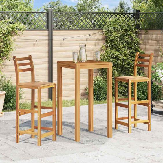 Tabourets de bar lot de 2 bois dacacia massif
