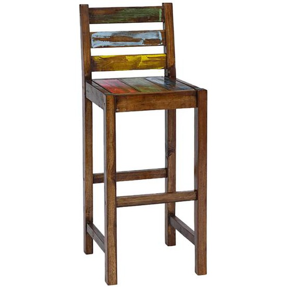 Tabourets de bar lot de 2 bois massif de récupération