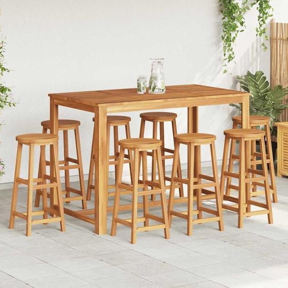 Tabourets de bar lot de 8 bois massif dacacia