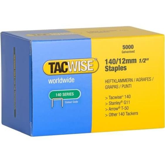 TACWISE 343 Agrafes TACWISE 140/12 mm, galvanisées, 5 000 pièces