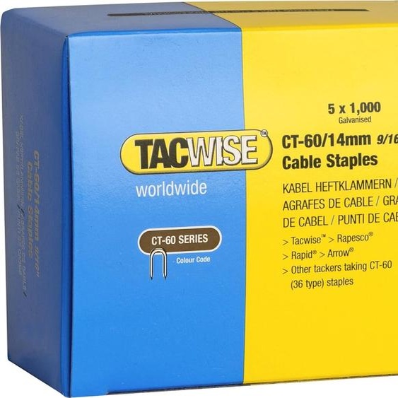 TACWISE Pince à câble CT-60/14 mm galvanisé 5.000 pièces