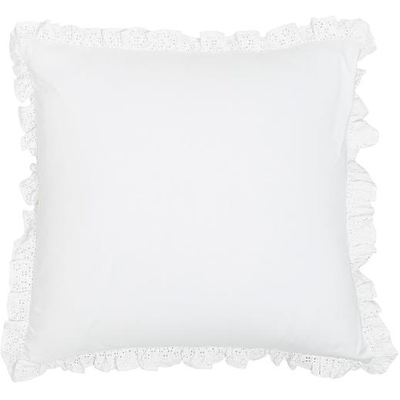 PRIX FOUS Taie doreiller carrée 65x65cm percale de coton blanc