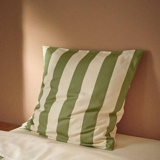 Taie Doreiller Satin De Coton anouk Vert Olive