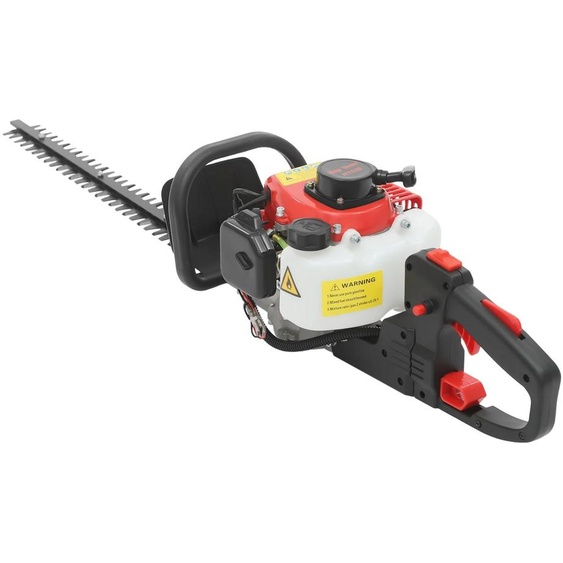 Taille-haie à essence - Coupe-bordures double face - 0,9 CV, lame de 56 cm, économe en énergie, manche rotatif à 180°, coupe les branches jusquà 1 cm de diamètre - Noir