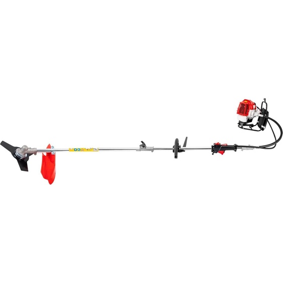 Taille-haies à essence sur perche - 52cc 2 temps - Télescopique 2,7 m - Lame 40 cm - Pour le jardin - Rouge