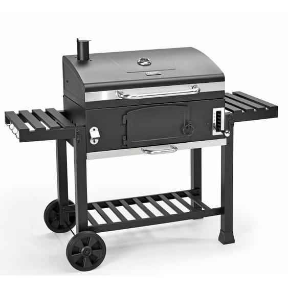 TAINO HERO XXL Fumoir BBQ Chariot de barbecue Barbecue au charbon de bois Fumoir noir