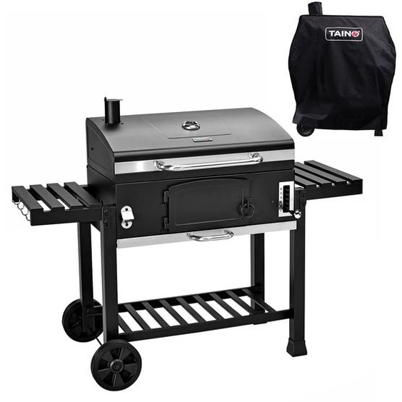 TAINO HERO XXL Set Fumoir Housse de protection Barbecue au charbon de bois BBQ Chariot de cuisson Barbecue à poser