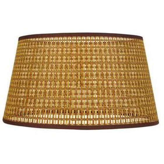 TAMBOUR 30-Abat-jour conique jute  tambour marron 1 ampoule E27 Style: urbain D30xH15cm