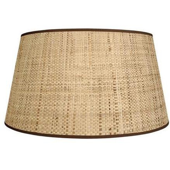 TAMBOUR 40-Abat-jour conique jute tambour beige 1 ampoule E27 Style: urbain D40xH30cm