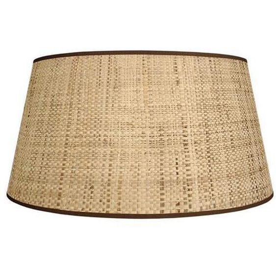 TAMBOUR 45-Abat-jour conique jute tambour beige 1 ampoule E27 Style: urbain D45xH27cm