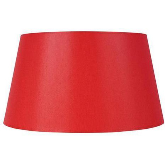 TAMBOUR 45-Abat-jour conique tissu  tambour rouge 1 ampoule E27 Style: urbain D45xH30cm