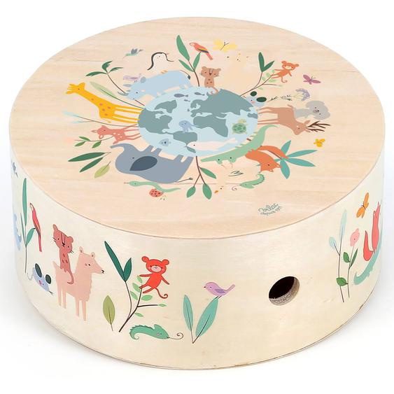 Tambour Animaux Du Monde Sarah Betz Beige