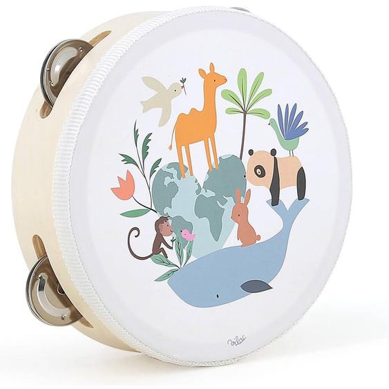 Tambourin Animaux Du Monde Sarah Betz Blanc