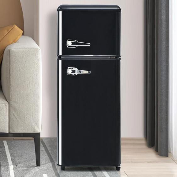 Tanant - Réfrigérateur Économique 92L, Réfrigérateur 64L + Congélateur 28L, 7 réglages de température, 45dB, Éclairage led, Clayettes en verre