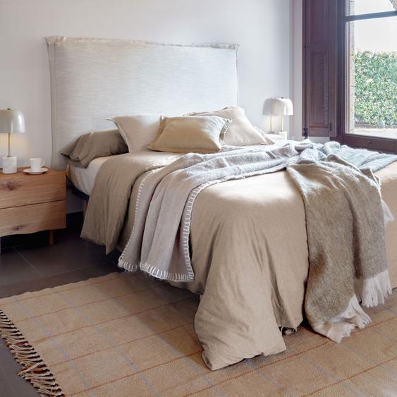 Tanit - Tête de lit en lin 180x100cm - Couleur - Blanc