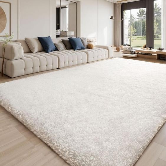 Tapis 160x230cm - Tapis salon en peluche épaisse ultra- douce antidérapant pour Salon, Chambre ou Couloir - Grand Tapis de Sol à Poils Longs
